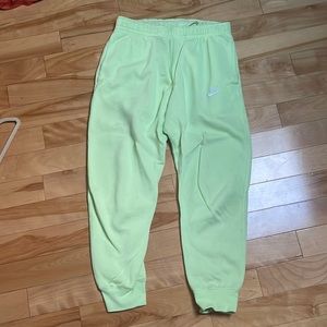 Bright green Nike sportswear club fleece